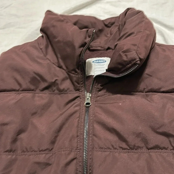 Old Navy Maternity Brown Puffer Vest Medium - Picture 3 of 5